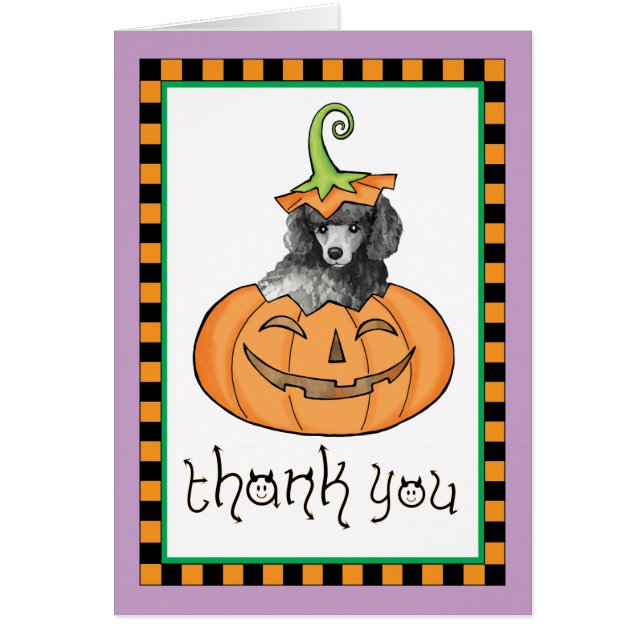 Halloween Miniatura Poodle Gracias (Frente)
