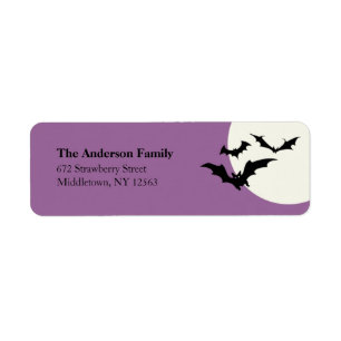 Halloween moderno golpea la etiqueta de dirección