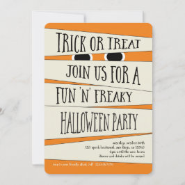 Halloween momificado en la invitación de la fiesta