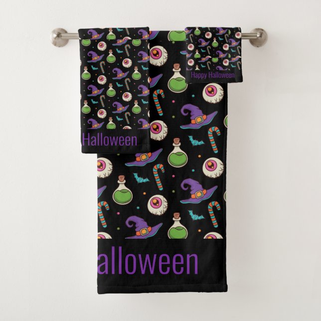 Halloween morado divertido, botella de brujería má (In situ)