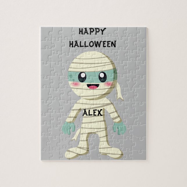 HALLOWEEN "MUMMY" KIDS PUZZLE PERSONALIZADO. (Vertical)
