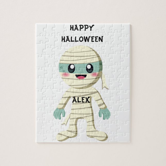 HALLOWEEN "MUMMY" KIDS PUZZLE PERSONALIZADO. (Vertical)