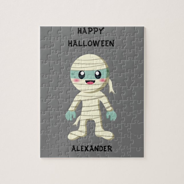 HALLOWEEN "MUMMY" KIDS PUZZLE PERSONALIZADO. (Vertical)