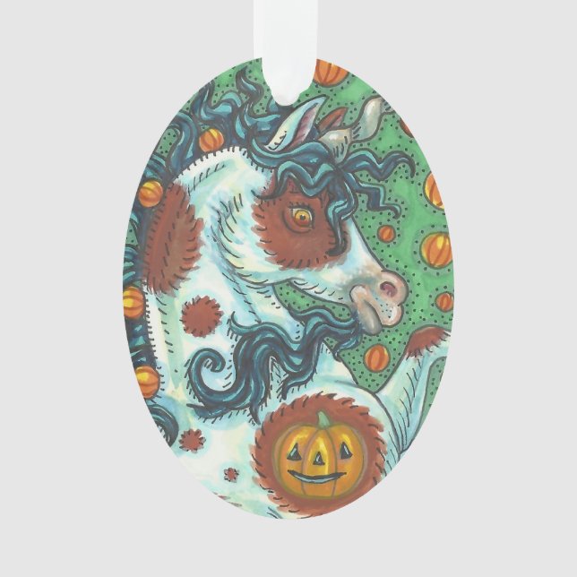HALLOWEEN MUSTANG, ORNAMENTO DE VACACIONES DE WILD (Anverso)