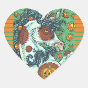 HALLOWEEN MUSTANG, PEGATINAS DE WILD PINTO UNICORN