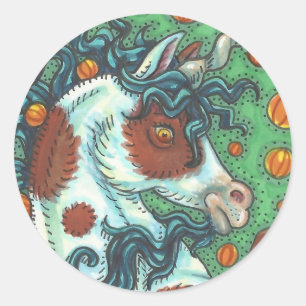 HALLOWEEN MUSTANG, PEGATINAS DE WILD PINTO UNICORN