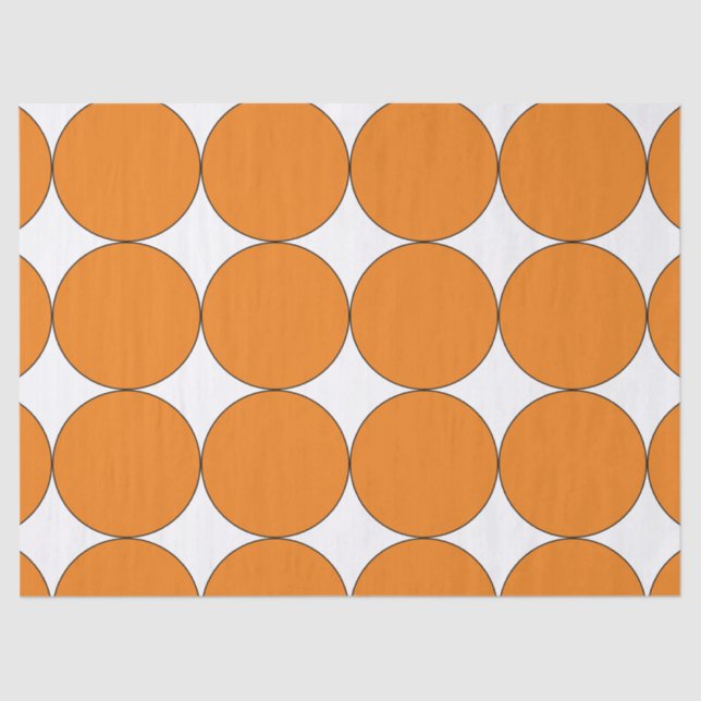 HALLOWEEN NARANJA GRAN PAPEL DE TEJIDO CIRCLE (Anverso)
