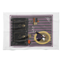 Halloween Nieve Bruja blanca y toalla de cocina pa