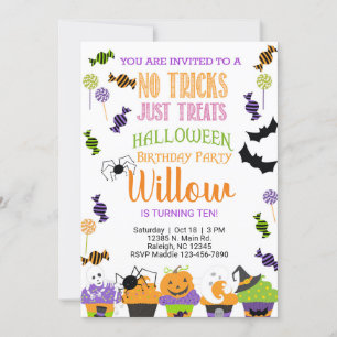 Halloween no es un truco solo trata la invitación 