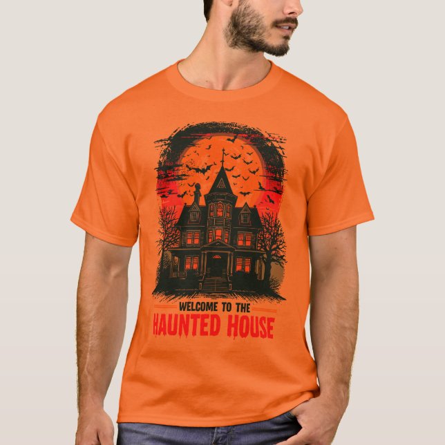 Halloween obsesionada con camiseta de la casa con  (Anverso)