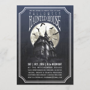 Halloween obsesionada con invitaciones a la casa