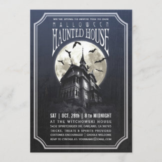 Halloween obsesionada con invitaciones a la casa