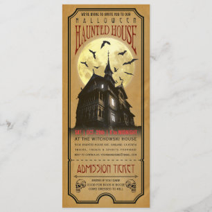 Halloween obsesionada con la invitación al boleto 