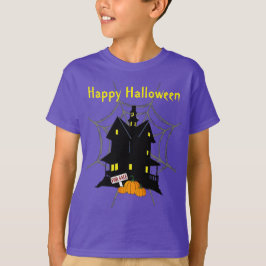 Halloween obsesionó Casa Con Camiseta De Niños En 