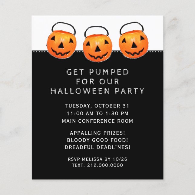 Halloween Office Fiesta Flyer (Frente)