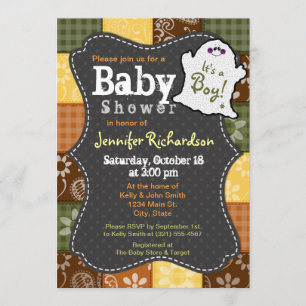 Halloween, otoño, invitación a Baby Shower