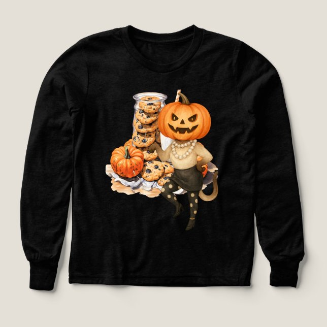 Halloween Party by Siamese Cat with Pumpkin (Diseño frontal)