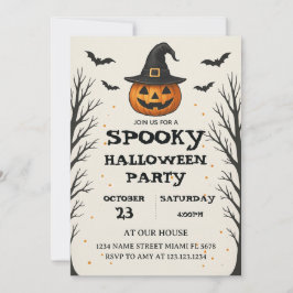 Halloween Party Invitación con asombrosa fantasía