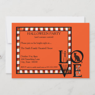 Halloween Party Invitación Naranja y negro