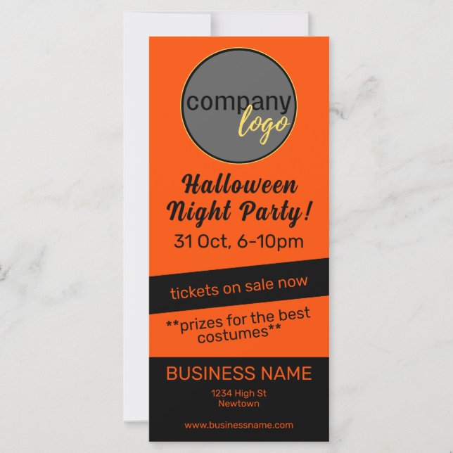 HALLOWEEN PARTY NARANJA BLACK BUSINESS COMPANY (Anverso)