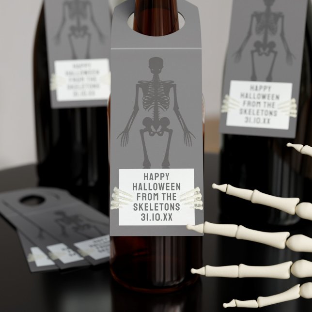 Halloween Party Skeleton Bones Etiqueta de colgant (Subido por el creador)