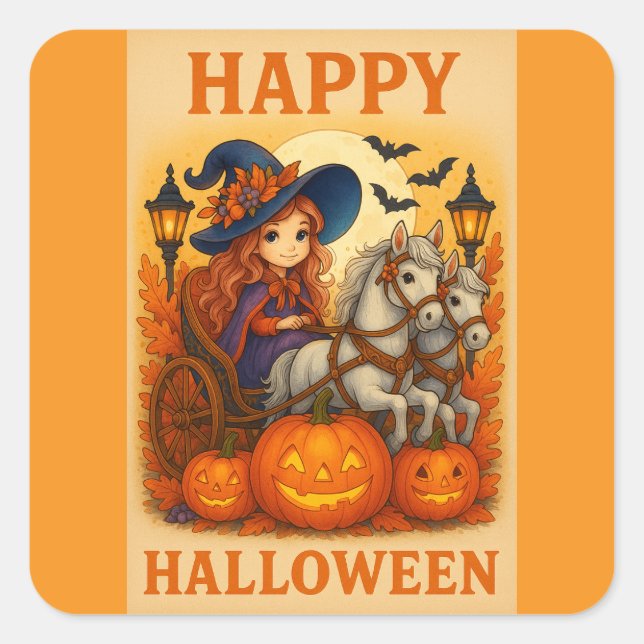 Halloween: Pegatinas de caballos y de camionetas d (Anverso)