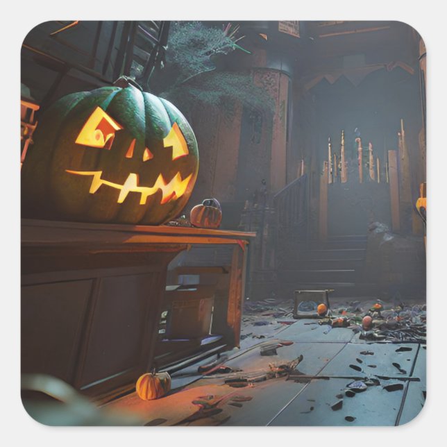 Halloween, Pegatinas de la Calabaza del sótano (Anverso)