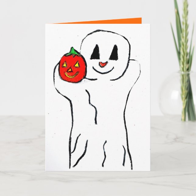 HALLOWEEN PEQUEÑA tarjeta GHOST (Anverso)