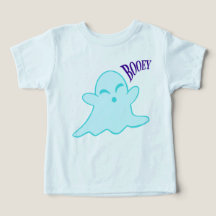 Halloween pequeño bebé camiseta fantasma tema azul