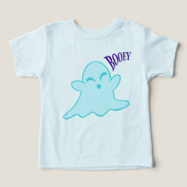 Halloween pequeño bebé camiseta fantasma tema azul