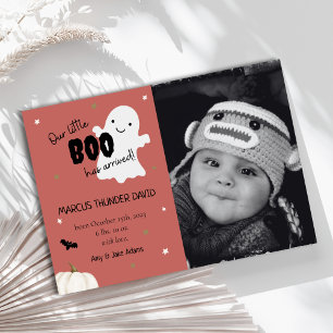 Halloween Pequeño Boo Nacimiento Invitación de fot