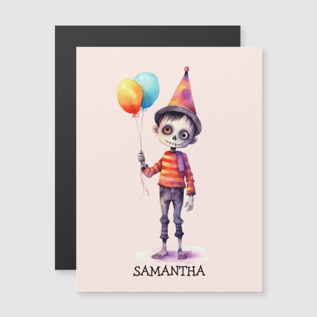 Halloween Personalizado Cute Kid Zombie (Anverso/Reverso)