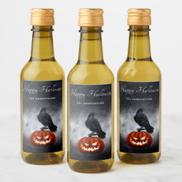 Halloween personalizado del mal calabaza y raven