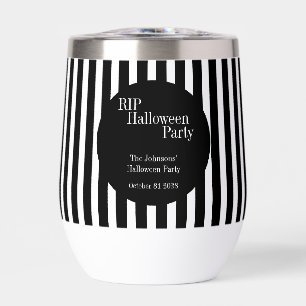 Halloween personalizado RIP franja negra y blanca