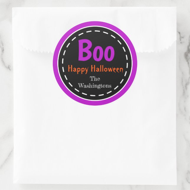 Halloween Personalizado Trick o Pegatinas Fiestas  (Bolso)