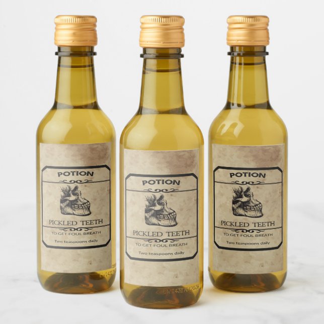 Halloween Pickled Teeth Apothecary (Botellas)