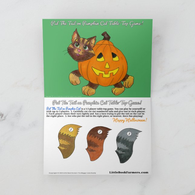 Halloween Pin La tarjeta de saludo del juego de co (Interior)