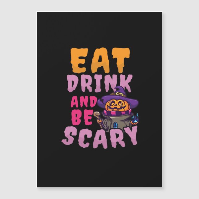 Halloween Pumpkin Eat Drink Be Scary (Anverso)