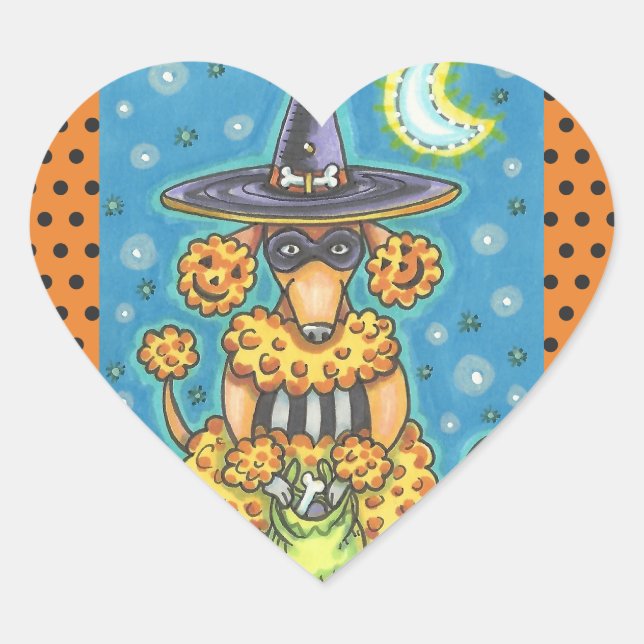 HALLOWEEN PUMPKIN POODLE PEGATINAS SHEET (Anverso)