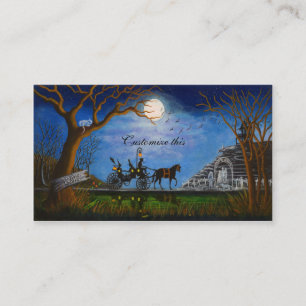 Halloween que casa la tarjeta de visita temática