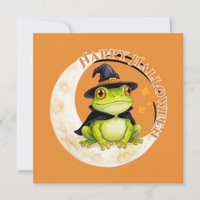 Halloween Rana Simpática Sapo Bruja Verde (Anverso)