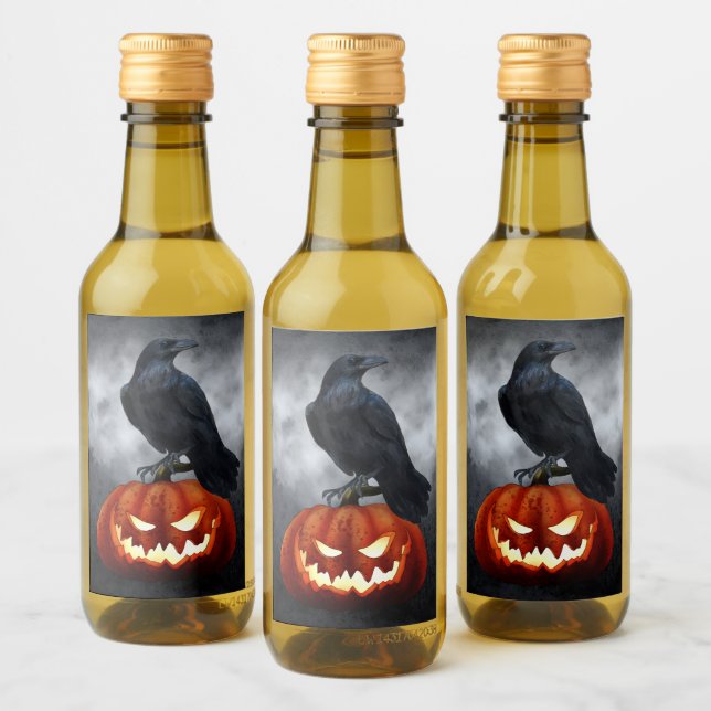 Halloween Raven y la Calabaza Malvada (Botellas)