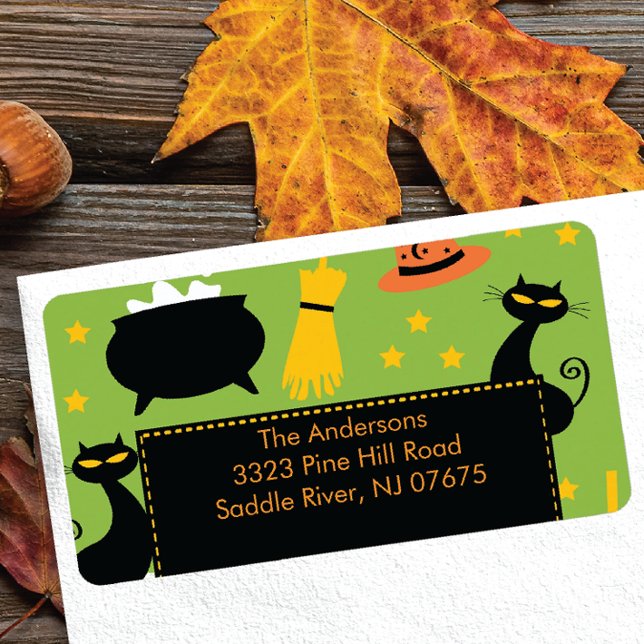 Halloween Retorno Etiqueta de dirección Diversión  (Subido por el creador)