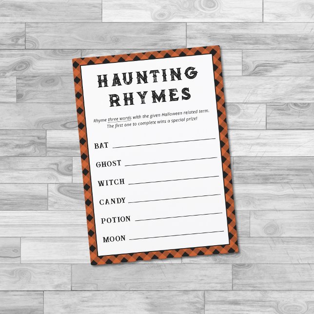 Halloween Rhyming Words Game Halloween Party (Subido por el creador)