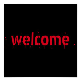 Halloween rojo sangriento miedo Decoración de bien