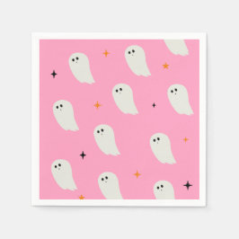 Halloween rosa, servilleta de papel fantasma