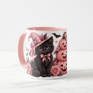 Halloween rosa, taza de fantasma lindo, Halloween 