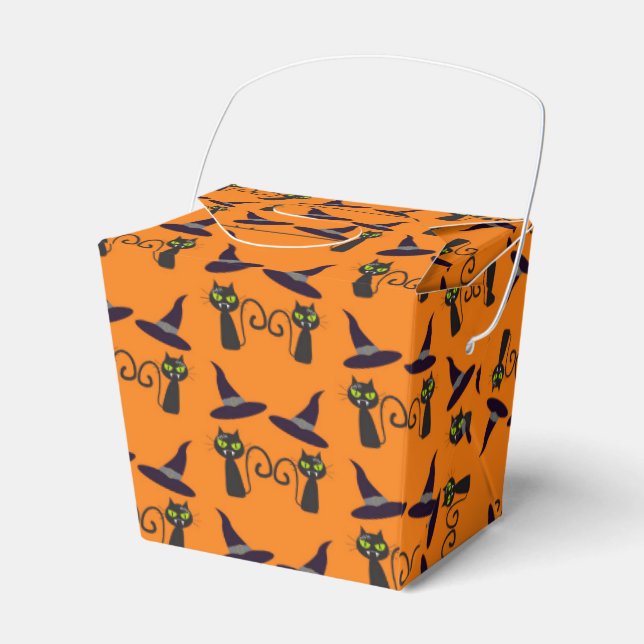 Halloween saca caja de favores - gatos y Gorras (Front Side)