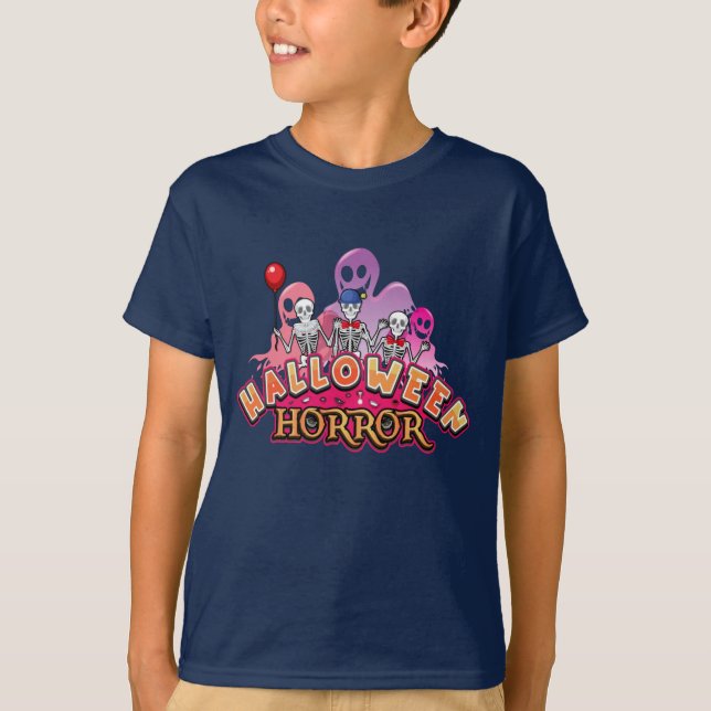 Halloween Scary frena camiseta de terror (Anverso)
