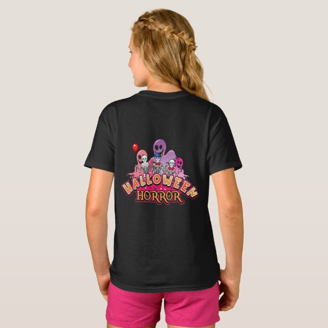 Halloween Scary frena camiseta de terror (Reverso completo)